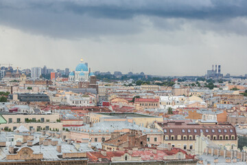 Fototapeta na wymiar Magnificent views form Saint Isaac's Cathedral Colonnade, Saint Petersburg, Russia