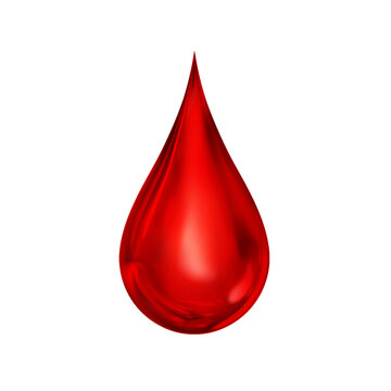 Blood Drop on white background