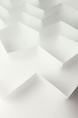 Obraz premium Geometric shapes made paper, white background