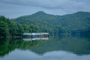 Fototapeta premium boat on the lake