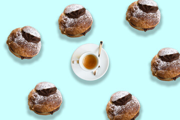 caffè e brioches cornetto colazione merenda bar pasticceria 