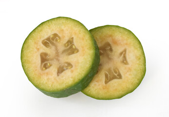 Feijoa Fruit on white background