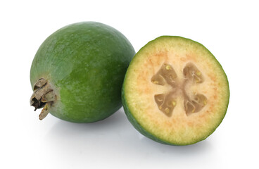 Feijoa Fruit on white background