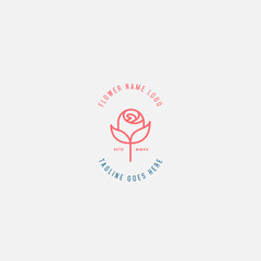 Rose logo design vector illustration
