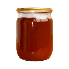 jar of jam isolated on a white background