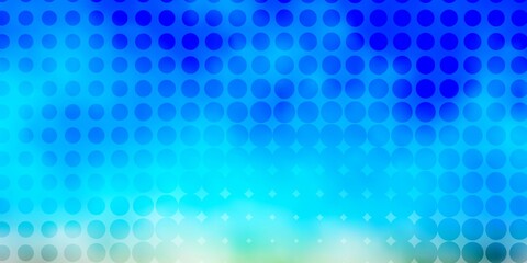 Light Blue, Yellow vector template with circles. Abstract colorful disks on simple gradient background. Pattern for wallpapers, curtains.