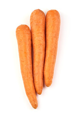 Fresh Carrots, isolated on white background