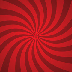 Red Sunburst Pattern Background. Rays. Radial. Summer Banner. Vector Illustration