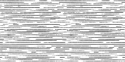 Hand-drawn black and white seamless texture with dashed strokes. Vector repeat pattern. - obrazy, fototapety, plakaty