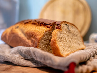 Handmade bread in my kitchen.