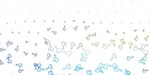 Light Blue, Yellow vector texture with women's rights symbols.