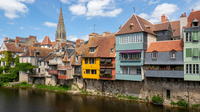 townscape in Argenton sur Creuse, France