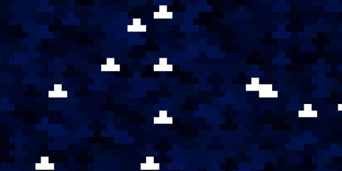 Dark BLUE vector background in polygonal style. Abstract gradient illustration with rectangles. Pattern for commercials, ads.