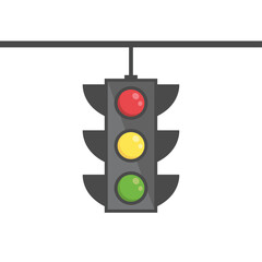 Traffic lights. A method of traffic regulation. Vector illustration
