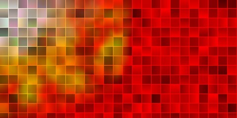Light Red, Yellow vector texture in rectangular style.