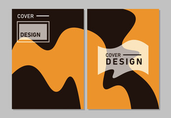 flyer or cover design paper cut template