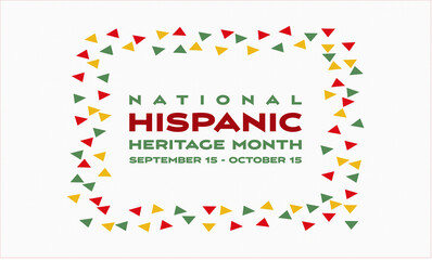 Hispanic Heritage Month background. Poster, card, banner
