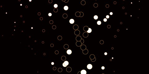 Dark Green, Yellow vector layout with circle shapes. Abstract decorative design in gradient style with bubbles. Pattern for booklets, leaflets.