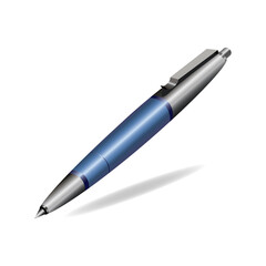 Vector illustration of a written ballpoint pen for paper