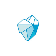 logo design iceberg icon vector