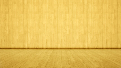 Concept or conceptual vintage or grungy beige background of natural wood or wooden old texture floor and wall as a retro pattern layout. A 3d illustration metaphor to time, material, emptiness,  age 