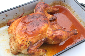 Brathähnchen . Hähnchen. Broiler.