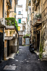 De Altstadt von Salerno in Italien