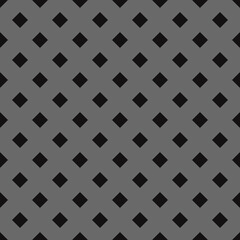 Black diamond polka seamless pattern. Dim gray background. Fabric designs and backgrounds.