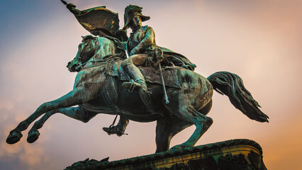 Reiterstandbild Prinz Eugen auf dem Heldenplatz in Wien