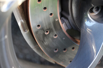 Fototapeta Corroded brake disc / rotor obraz