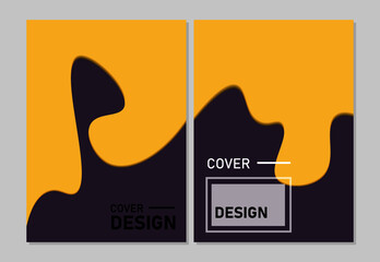 Cover design modern template paper cut design abstract background