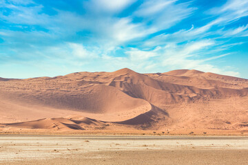Sand Dune Landscape at Sossusvlei in the Namib Desert, Namibia, Africa
