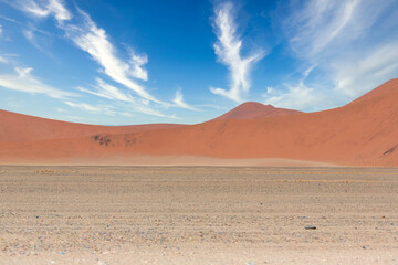 Naklejka na ściany i meble Sand Dune Landscape at Sossusvlei in the Namib Desert, Namibia, Africa 