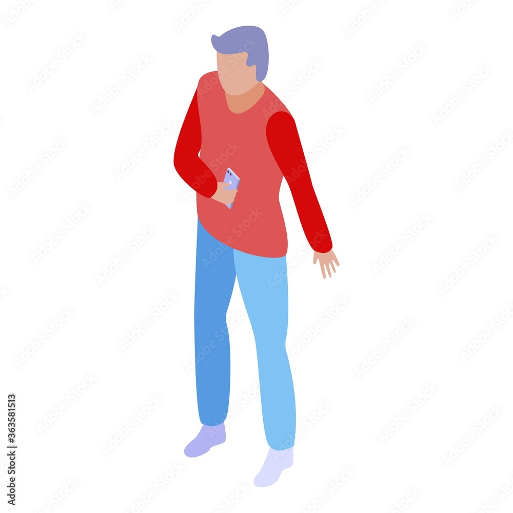 Poster testing smartphone software icon. isometric of testing smartphone software vector icon for web desig