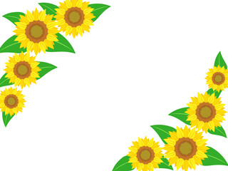 Fototapeta premium ひまわりフレーム