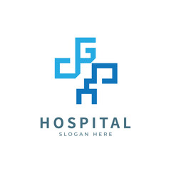 Obraz premium Health logo with initial letter G Y, Y G, G Y logo designs concept. Medical health-care logo designs template.