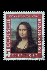 Postage stamp of the FRG No. 148. dated 15.04.1952. Leonardo da Vinci's birthday.