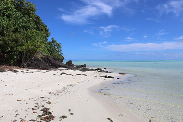 Plage paradisiaque de Maupiti, Polynésie française