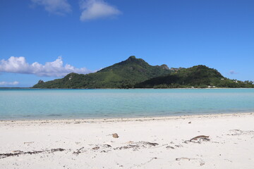 Plage paradisiaque de Maupiti, Polynésie française