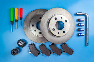 Auto parts, brake discs, pads