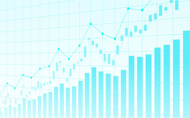 Obraz premium Financial stock market graph on stock market investment trading, Bullish point, Bearish point. trend of graph for business idea and all art work design. vector illustration.