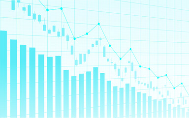 Financial stock market graph on stock market investment trading, Bullish point, Bearish point. trend of graph for business idea and all art work design. vector illustration.