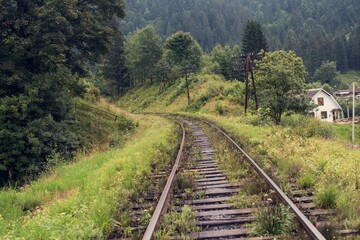 Fototapeta premium railway in the mountains