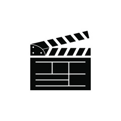Clapper board icon design isolated on white background. Vector illustration