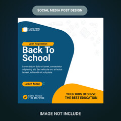 Back to home education social media post