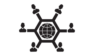 Social networking icon. vector graphics 