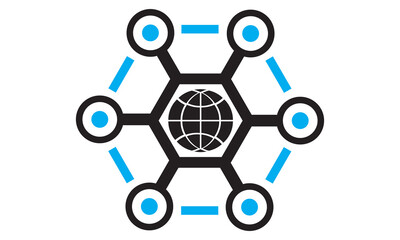 Social networking icon. vector graphics 
