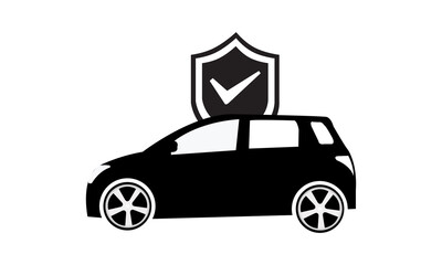 Auto insurance icon. vector graphics 