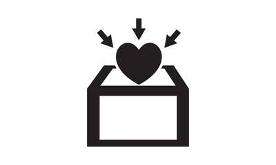 Charity donation icon. vector graphics 