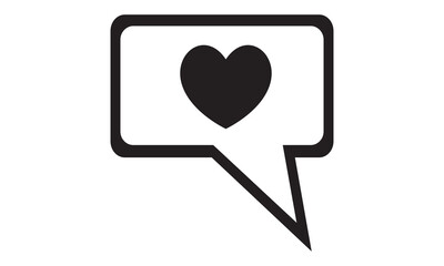 Love Feedback Icon. vector graphics 